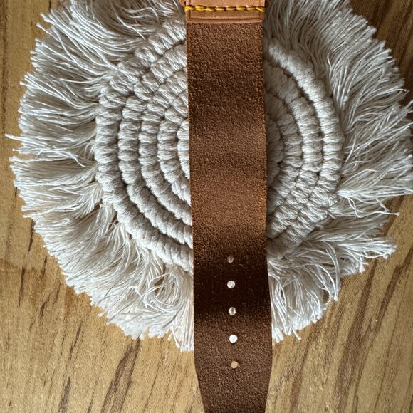 Louis Vuitton Leather Luggage Tag Belt Strap — Vachetta Leather Gold hardware - Picture 2 of 4